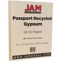 JAM Paper® Recycled Paper - 8.5 x 11 - 24 lb. Gypsum Passport - 100/pack