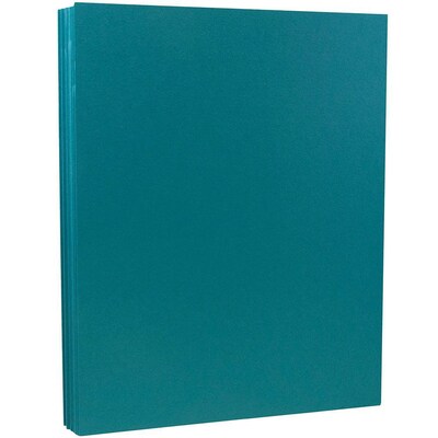 JAM Paper Matte Colored 8.5 x 11 Copy Paper, 28 lbs., Teal, 50 Sheets/Pack (1524383)