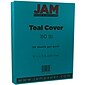 JAM Paper 80 lb. Cardstock Paper, 8.5" x 11", Teal, 50 Sheets/Pack (1524384)