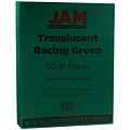 JAM Paper® Translucent Vellum Paper - 8.5 x 11- 30lb Racing Green - 100/Pack