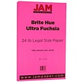 JAM Paper 8.5 x 14 Color Copy Paper, 24 lbs., 8.5 x 14, Ultra Fuchsia Pink, 100 Sheets/Pack (167