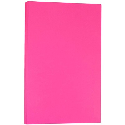 JAM Paper 8.5" x 14" Color Copy Paper, 24 lbs., 8.5" x 14", Ultra Fuchsia Pink, 100 Sheets/Pack (16728246)