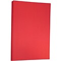 JAM Paper Ledger 65 lb. Cardstock Paper, 11 x 17, Red, 50 Sheets/Pack (16728488)