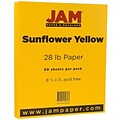 JAM Paper Matte Colored 8.5 x 14 Copy Paper, 28 lbs., Sunflower Yellow, 50 Sheets/Pack (16729198)