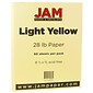 JAM Paper Matte Colored 8.5" x 14" Copy Paper, 28 lbs., Light Yellow, 50 Sheets/Pack (16729231)
