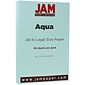 JAM Paper Matte Colored 8.5" x 14" Paper, 28 lbs., Aqua Blue, 50 Sheets/Pack (16729307)