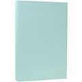 JAM Paper Matte Colored 8.5 x 14 Paper, 28 lbs., Aqua Blue, 50 Sheets/Pack (16729307)