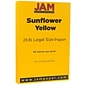 JAM Paper Matte Colored 8.5" x 14" Copy Paper, 28 lbs., Sunflower Yellow, 50 Sheets/Pack (16729346)