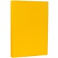 JAM Paper 80 lb. Cardstock Paper, 8.5" x 14", Sunflower Yellow, 50 Sheets/Pack (16729352)
