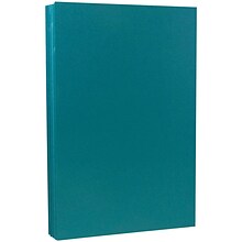 JAM Paper® Matte Legal Cardstock, 8.5 x 14, 80lb Teal Blue, 50/pack (16729449)
