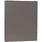 JAM Paper 80 lb. Cardstock Paper, 8.5" x 11", Dark Gray, 50 Sheets/Pack (26396471)