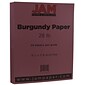 JAM Paper® Matte 28lb Paper, 8.5 x 11, Burgundy, 50 Sheets/Pack (36395839)