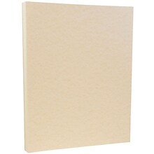 JAM Paper® Parchment Colored Paper, 24 lbs., 8.5 x 11, Natural Recycled, 50 Sheets/Pack (96600600A