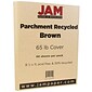 JAM Paper Parchment 65 lb. Cardstock Paper, 8.5" x 11", Light Brown, 50 Sheets/Pack (96700100)