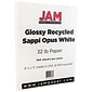 JAM Paper Glossy Presentation Paper, 8.5" x 11", 100 Sheets/Pack (1034701D)