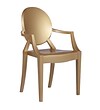 Fine Mod Imports Clear Arm Chair, Gold (FMI1130-gold)