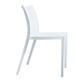 Fine Mod Imports Square Dining Chair, White (FMI2015-white)