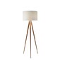 Adesso® Director 60.25"H Floor Lamp, Natural with Off-White Fabric Drum Shade (6424-12)