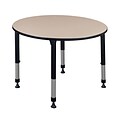 Regency Height Adjustable Kee 48 Round Classroom Table, Beige (TB48RNDBEAPBK)