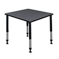 Regency Height Adjustable Kee 30 Square Classroom Table, Grey (TB3030GYAPBK)