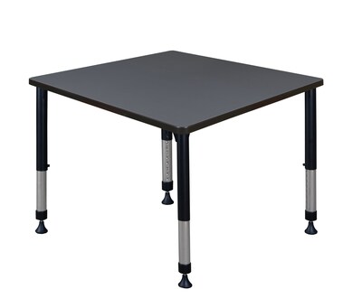 Regency Height Adjustable Kee 36 Square Classroom Table, Grey (TB3636GYAPBK)