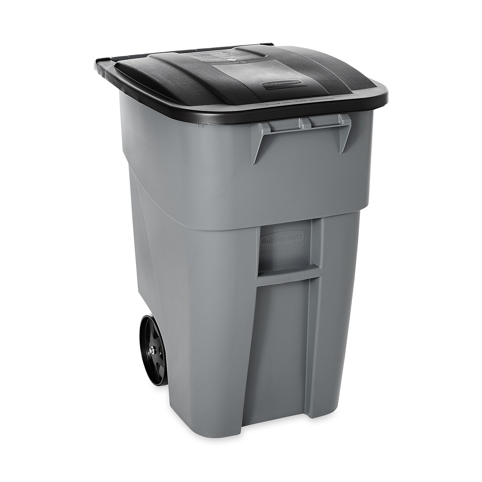 Rubbermaid Brute Plastic Outdoor Trash Can, 50 Gallon, Gray (FG9W2700GRAY)