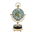 Benzara  Elegant Brass Nickel Table Clock (BNZ8841)