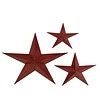 EcWorld Enterprises Celestial Grande Stars Metal Wall Decor, Red - Set Of 3