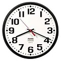 Skilcraft  Wall Clock, Round, 12.75 in. D, Brown Case-White Face (SPRCH40944)