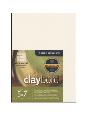 Ampersand Claybord Board, 5" X 7", 3/Pk (CBS05)