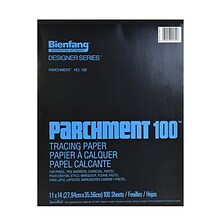 Bienfang Parchment 100 Tracing Paper 11 In. X 14 In. Pad Of 100 Sheets (240230)