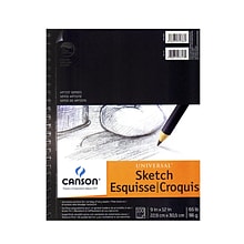 Canson Universal Heavyweight Sketch Pads, 9 In. x 12 In., 100 Sheets, Pack Of 2 (2PK-100510851)