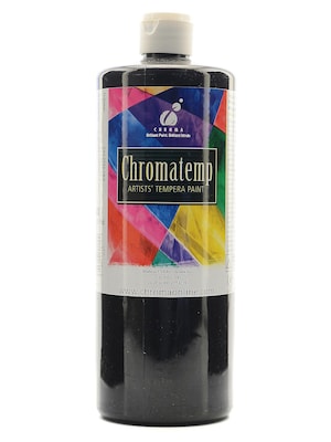 Chroma Inc. Chromatemp Artists Tempera Paint Black 32 Oz. [Pack Of 2] (2PK-2600)