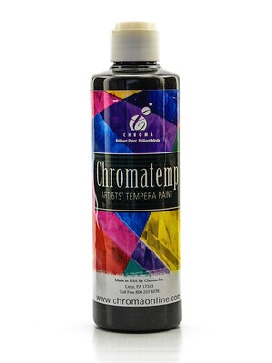 Chroma Inc. Chromatemp Pearlescent Tempera Paint Black 250 Ml [Pack Of 4] (4PK-2221)