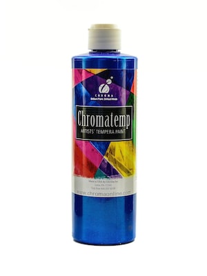 Chroma Inc. Chromatemp Pearlescent Tempera Paint Blue 500 Ml [Pack Of 3] (3PK-2422)
