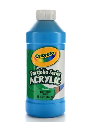 Crayola Portfolio Series Acrylic Paint Brilliant Blue 16 Oz. [Pack Of 2] (2PK-20-4016-570)