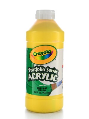 Crayola Portfolio Series Acrylic Paint Brilliant Yellow 16 Oz. [Pack Of 2] (2PK-20-4016-830)