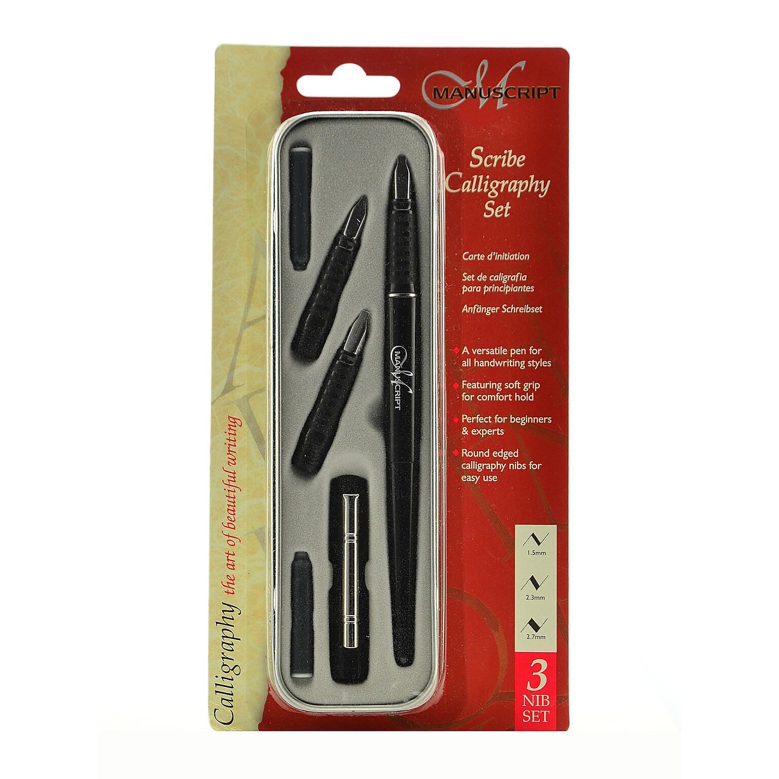 Manuscript Scribe Series Calligraphy Pen And Pen Set Pen And 3 Nib Set (MC4300)
