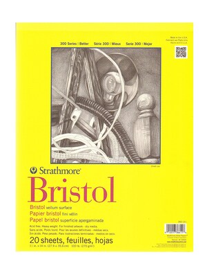 Strathmore 300 Series Bristol Vellum 11 In. X 14 In. (342-111-1)
