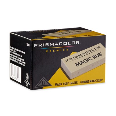 Prismacolor Magic Rub Erasers, Ivory, Dozen (73201)