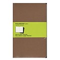 Moleskine Cahier Journal, 5 x 8.25, Brown, 80 Pages, 3/Pack (43194-PK3)
