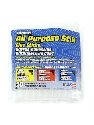 Surebonder Glue Sticks, 4 oz., White, 6/Pack (71917-PK6)
