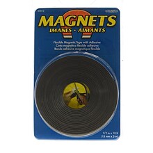 The Magnet Source Flexible Magnetic Strips With Adhesive 1/2 In. X 10 Ft. [Pack Of 4] (4PK-07012)
