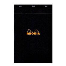 Rhodia Classic French Paper Pads Graph 8 1/4 In. X 12 1/2 In. Black [Pack Of 3] (3PK-192009)