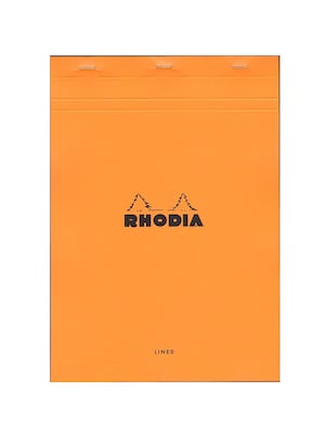 Rhodia Classic French Paper Pads Ruled With Margin 8 1/4 In. X 11 3/4 In. Orange [Pack Of 3] (3PK-18