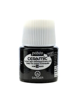 Pebeo Ceramic Air Dry China Paint Black 45 Ml [Pack Of 3] (3PK-025-014)