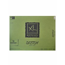 Canson XL Recycled Sketch Pads, 18 In. x 24 In., Pad Of 100 Sheets, Fold-Over (100510925)