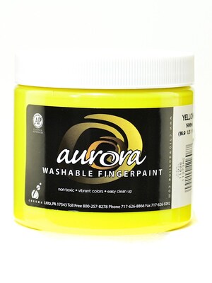 Chroma Inc. Aurora Washable Finger Paint Yellow [Pack Of 4] (4PK-11608)
