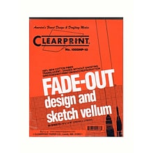 Clearprint Fade-Out Design And Sketch Vellum - Grid Pad 10 X 10 8 1/2 In. X 11 In. Pad Of 50 (100034