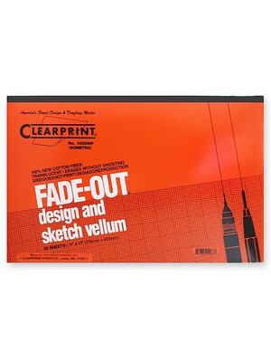 Clearprint Fade-Out Design And Sketch Vellum - Isometric 11 In. X 17 In. (10005416)